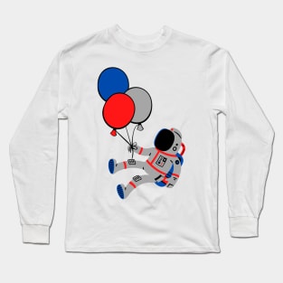 Astronaut With Balloons Long Sleeve T-Shirt